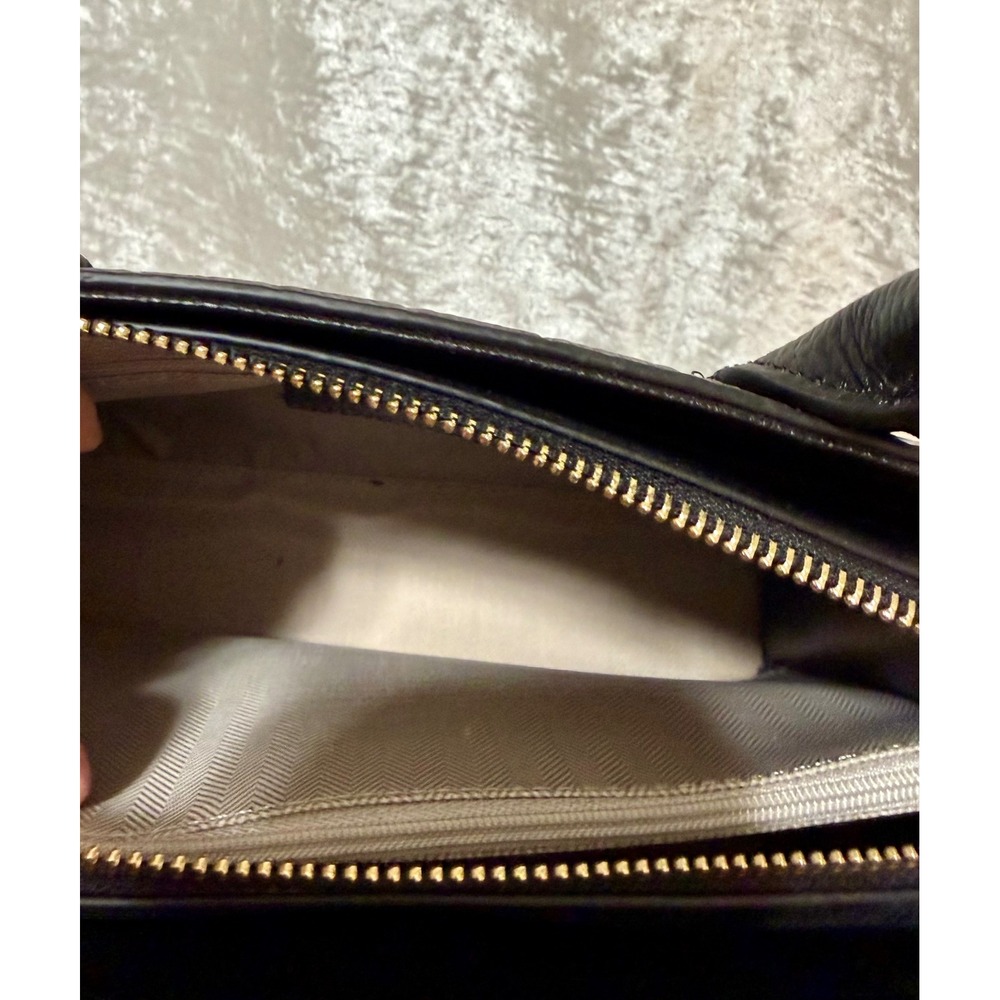 Verano Hill Marseille Black Croc Embossed Satchel Handbag Gold Hardware New - Picture 9 of 12